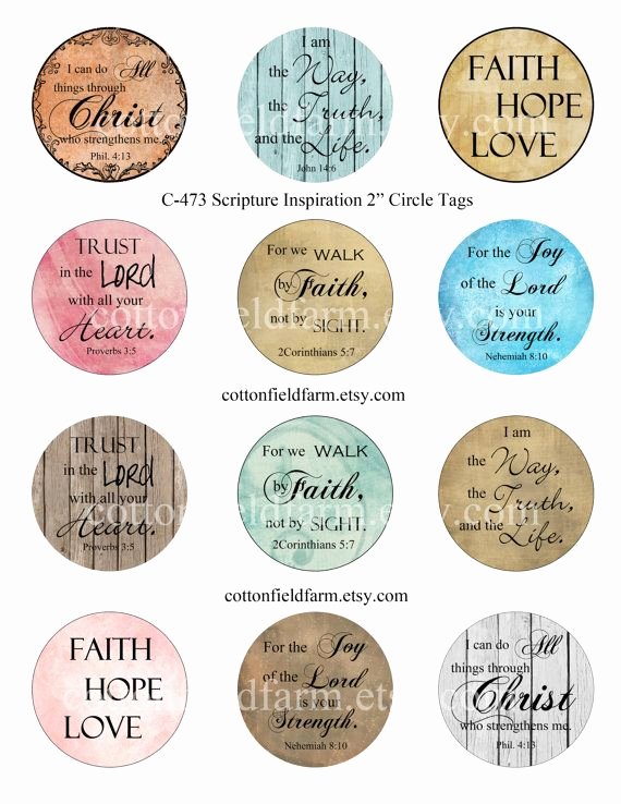 1 Inch Circle Template Awesome Scripture Inspiration 2 and 1 Inch Circles Digital Collage