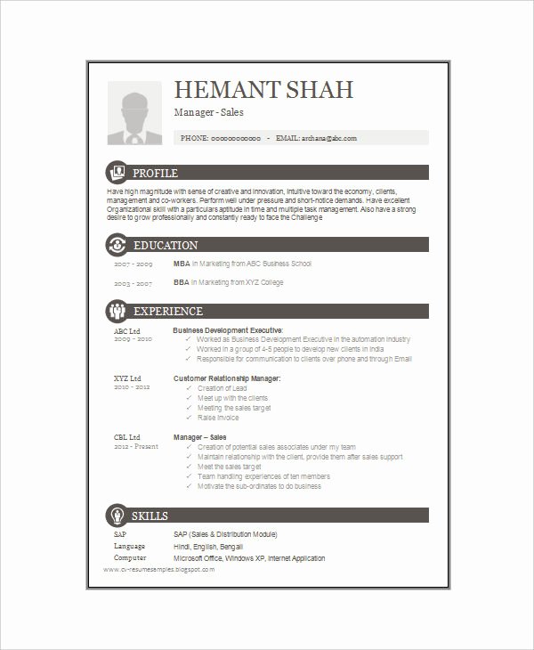 1 Page Resume Template Best Of 16 E Page Resume Templates