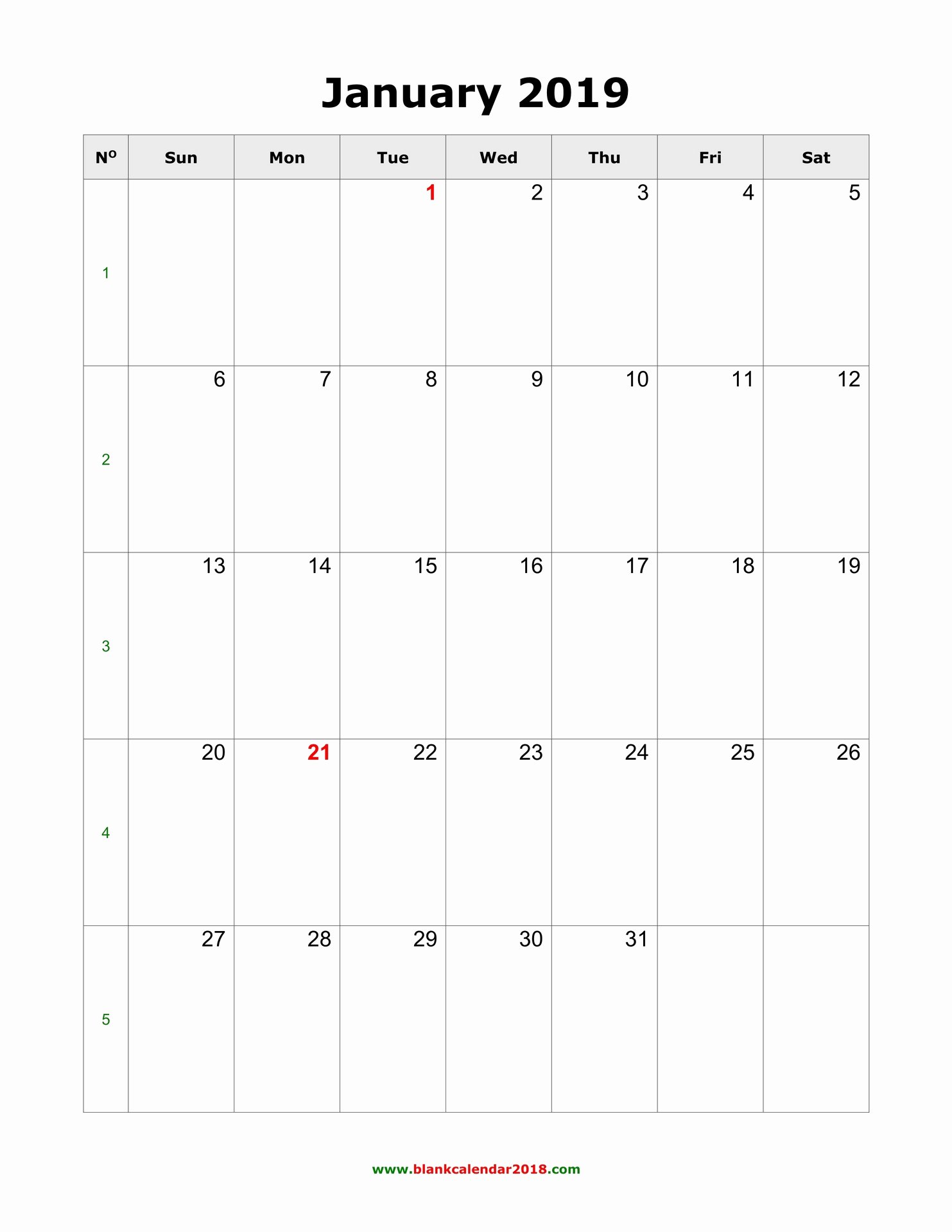 2019 Monthly Calendar Word Lovely Blank Calendar 2019