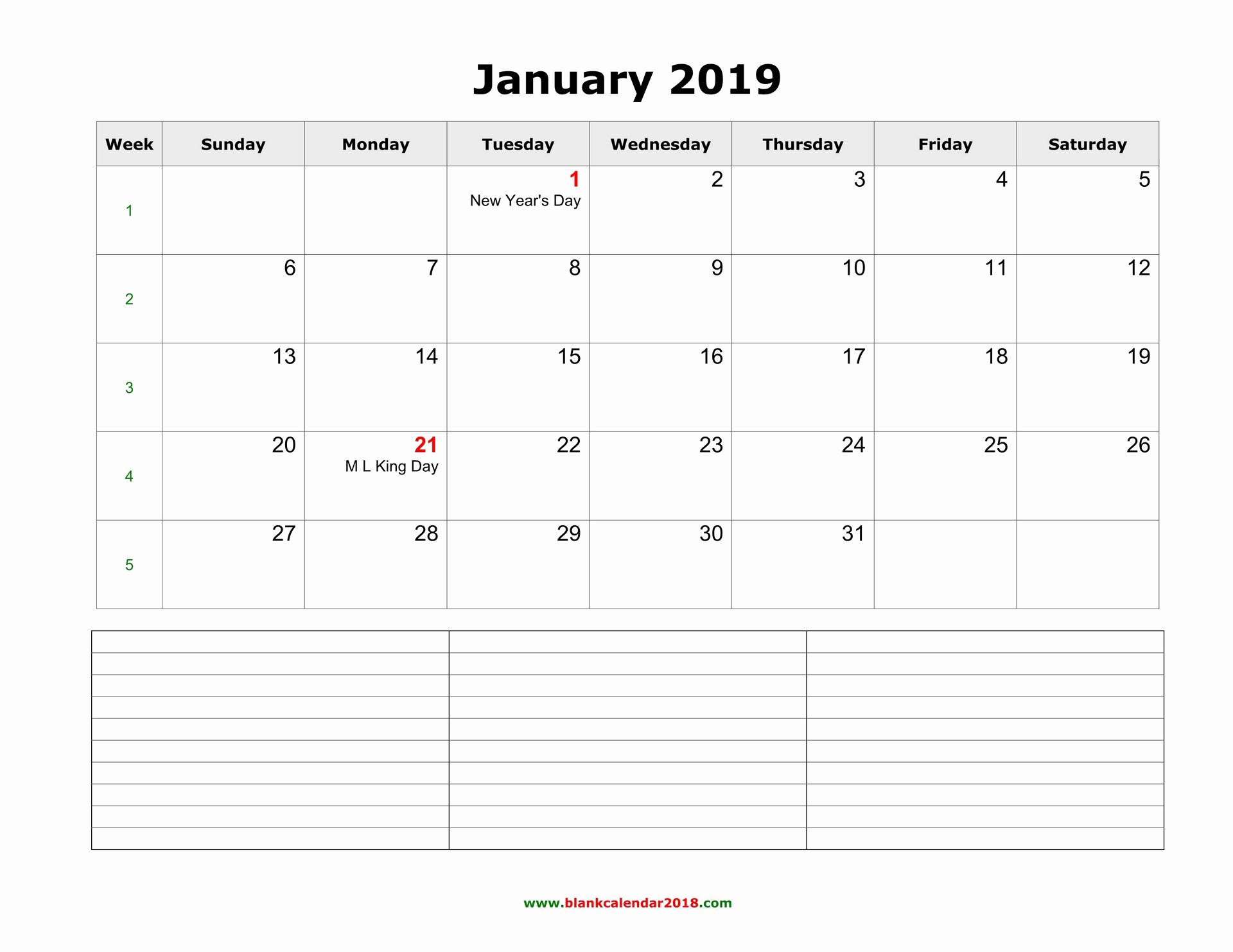 2019 Monthly Calendar Word Luxury Blank Calendar 2019