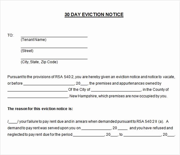 30 Day Eviction Notice form Beautiful 24 Free Eviction Notice Templates Excel Pdf formats