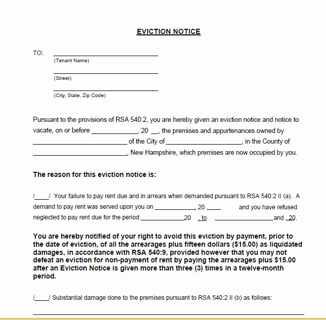 30 Day Eviction Notice form Beautiful Printable Sample 30 Day Eviction Notice form