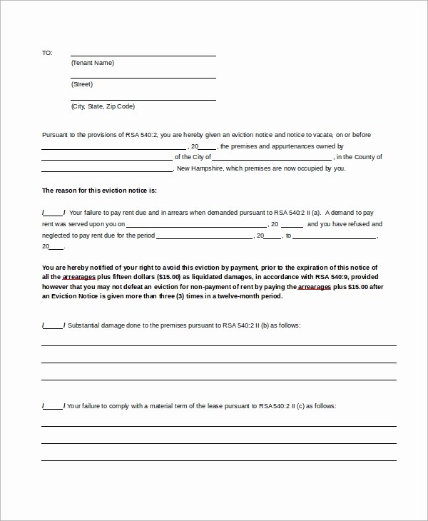 30 Day Eviction Notice form Beautiful Sample Of 30 Day Eviction Notice 7 Examples In Word Pdf