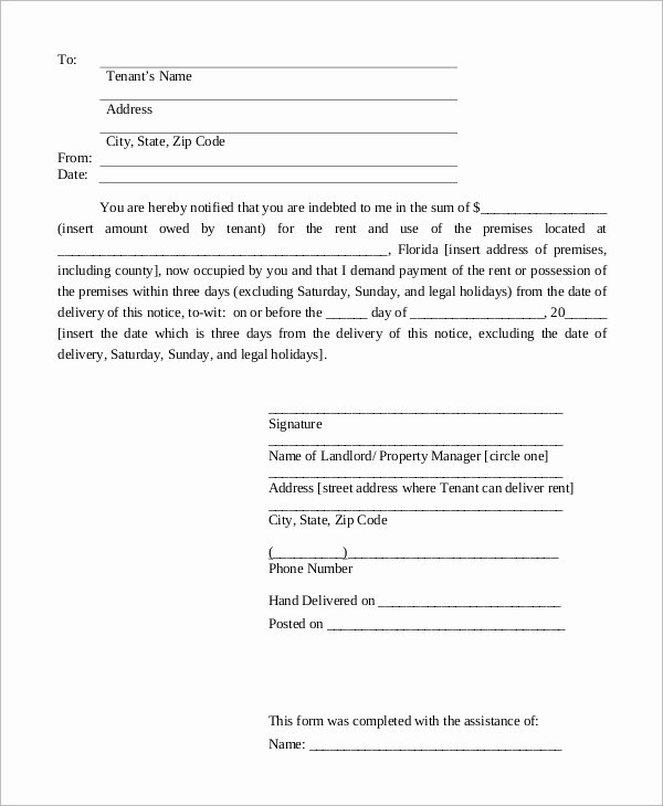 30 Day Eviction Notice form Elegant Sample Of 30 Day Eviction Notice 7 Examples In Word Pdf