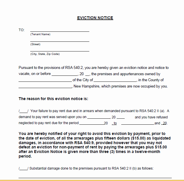 30 Day Eviction Notice Template Best Of 30 Day Eviction Notice