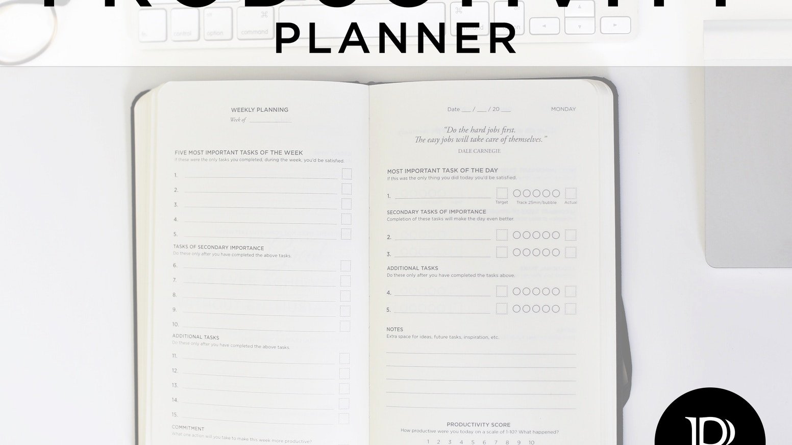 5 Minute Journal Pdf Inspirational Productivity Planner Get More Done and Beat