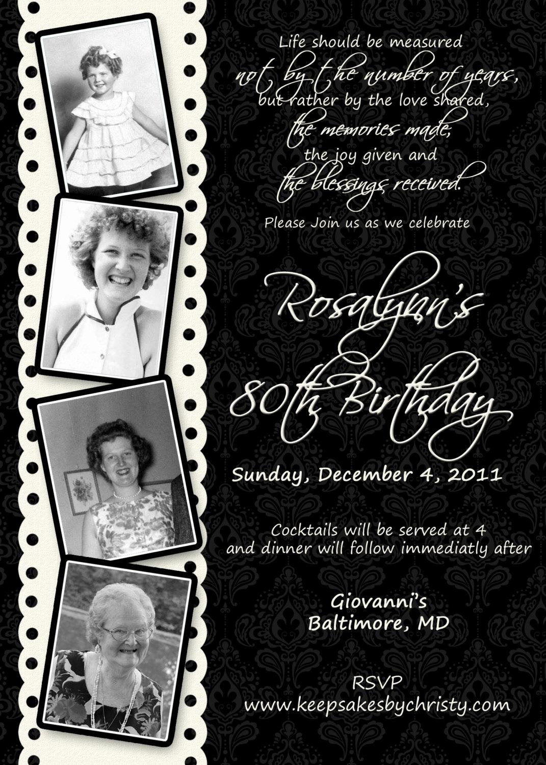 80th Birthday Party Invitations Elegant 15 Sample 80th Birthday Invitations Templates Ideas