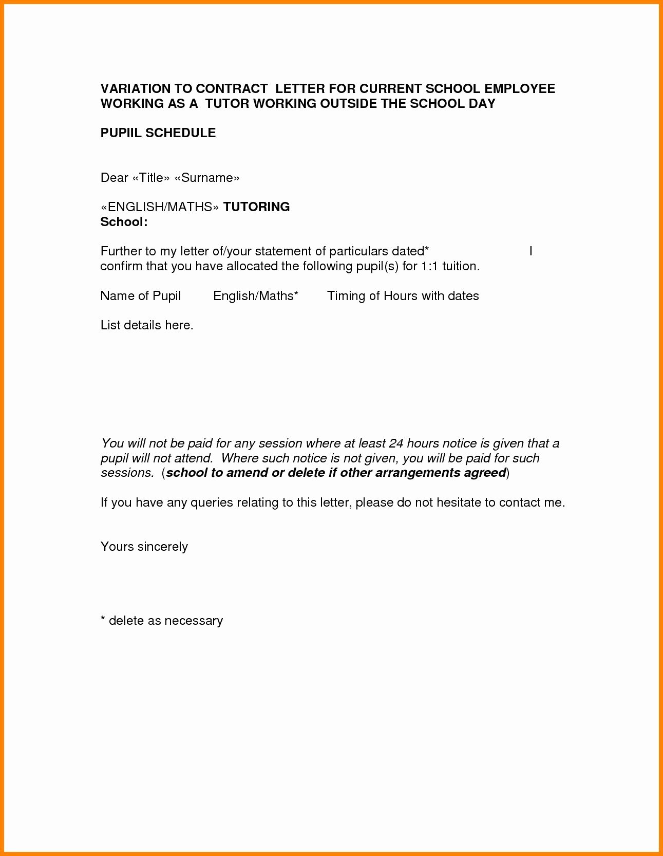 40 Absent Letter for School Desalas Template