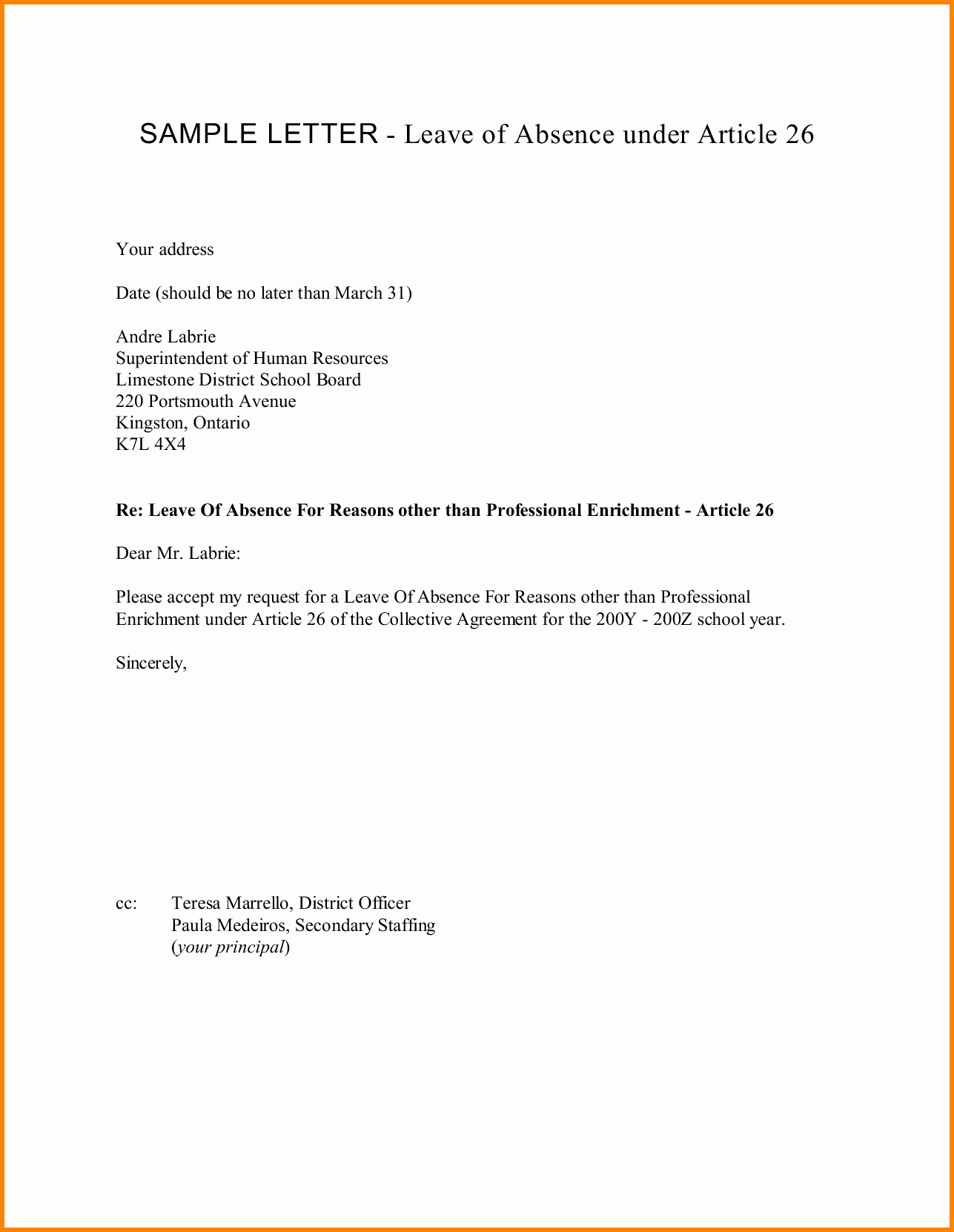 Official Letter Format Leave Application Letter Of Ab Vrogue co