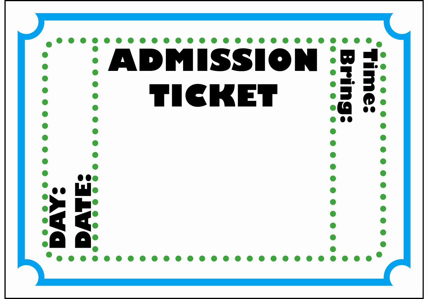 Admit One Ticket Template Lovely Free Printable Admit E Ticket Template Clipart Best