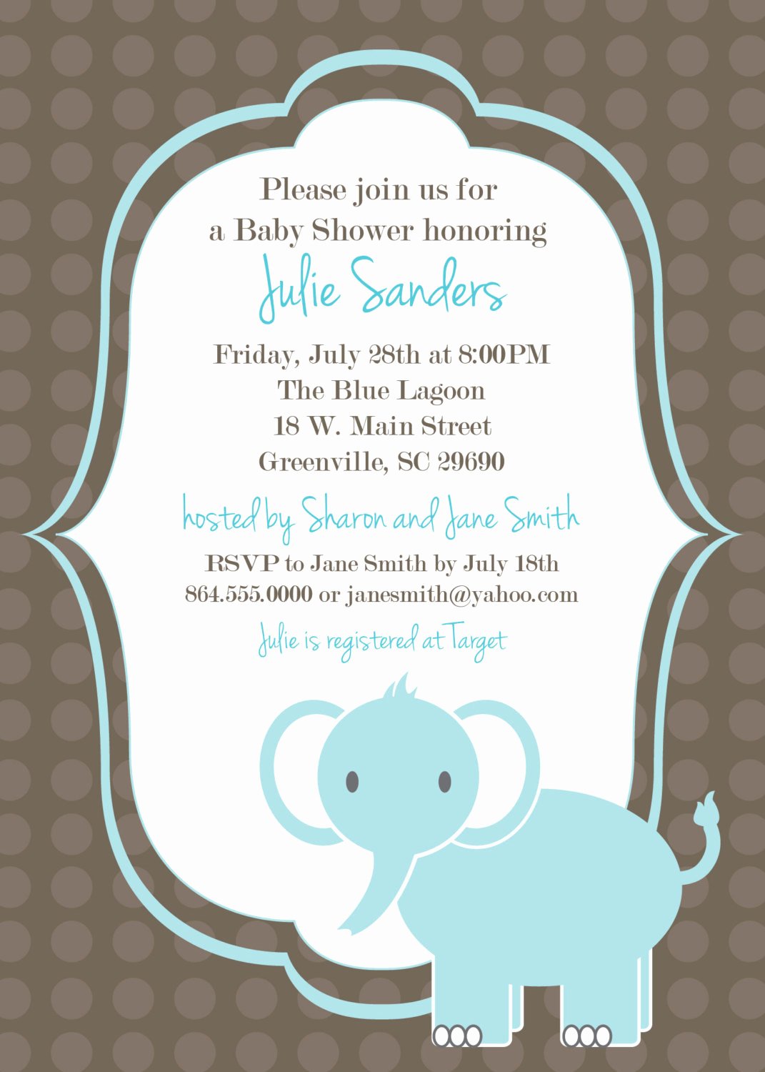 Baby Shower Invitations Templates Editable Unique Printable Baby Shower Invitation Elephant Boy by Ohcreative E