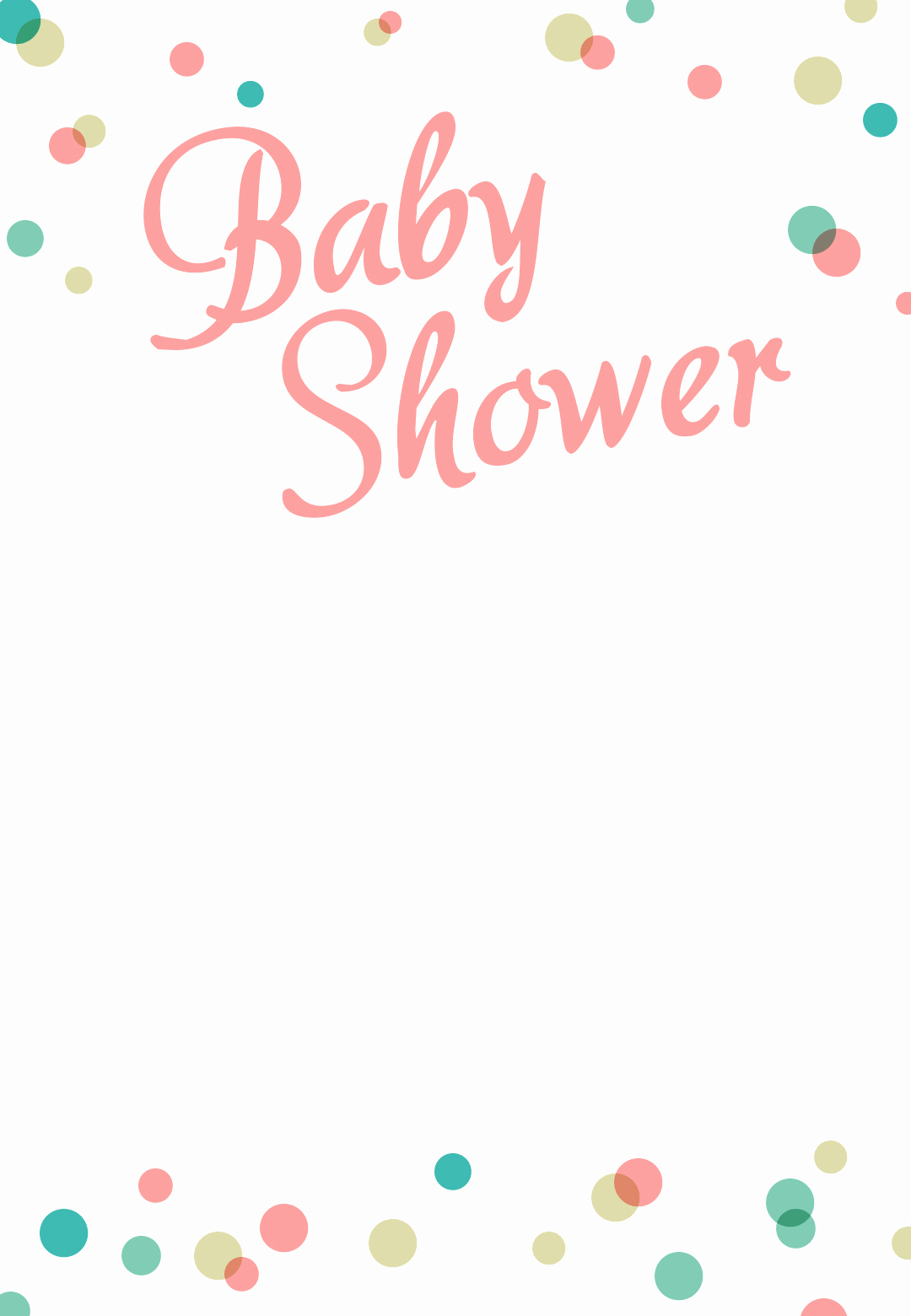 Baby Shower Invite Template Beautiful Dancing Dots Borders Free Printable Baby Shower