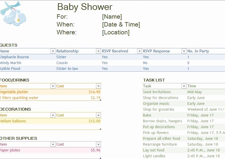 Baby Shower Planning Check List Elegant Baby Shower Checklist