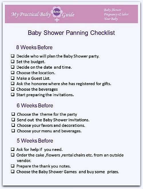 Baby Shower Planning Checklist Inspirational Plan Your Big Day with Baby Shower even Check List