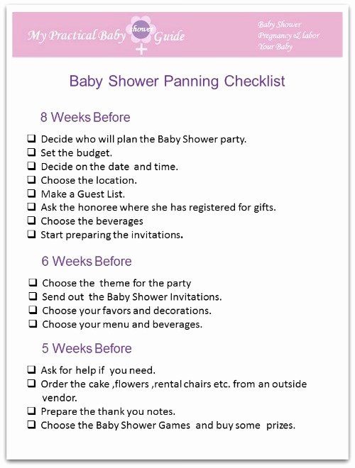 Baby Shower Planning Checklist Lovely How to Plan A Baby Shower My Practical Baby Shower Guide