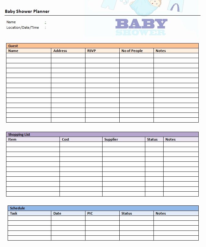Baby Shower Planning Checklist Luxury 24 Helpful Baby Shower Checklists
