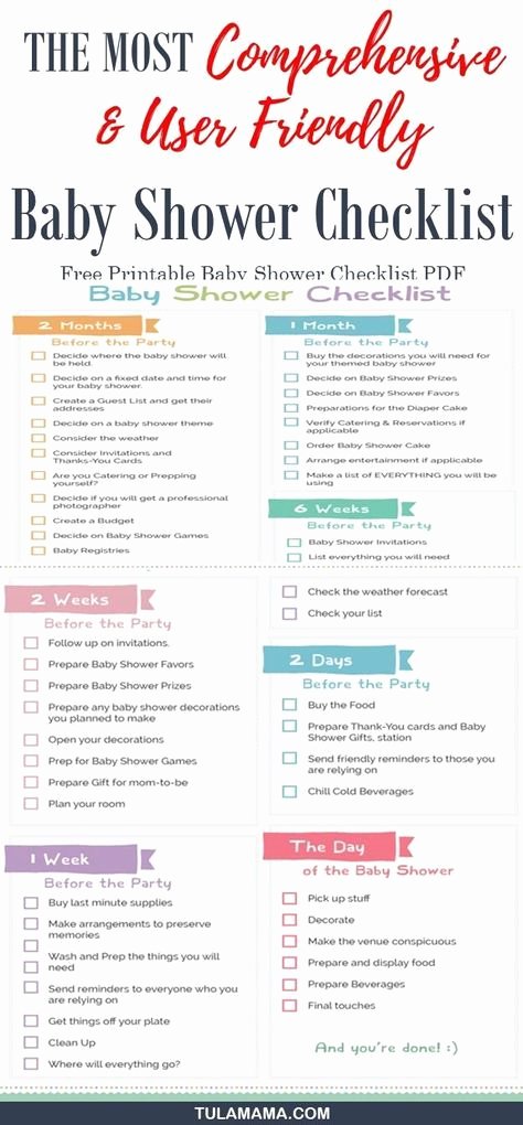 Baby Shower Planning Checklist Luxury the Ly Baby Shower Checklist You Will Need