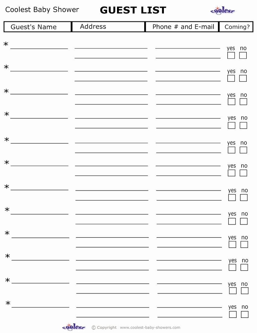 Baby Shower to Do List Awesome organized Template to Keep Track Of Invitations