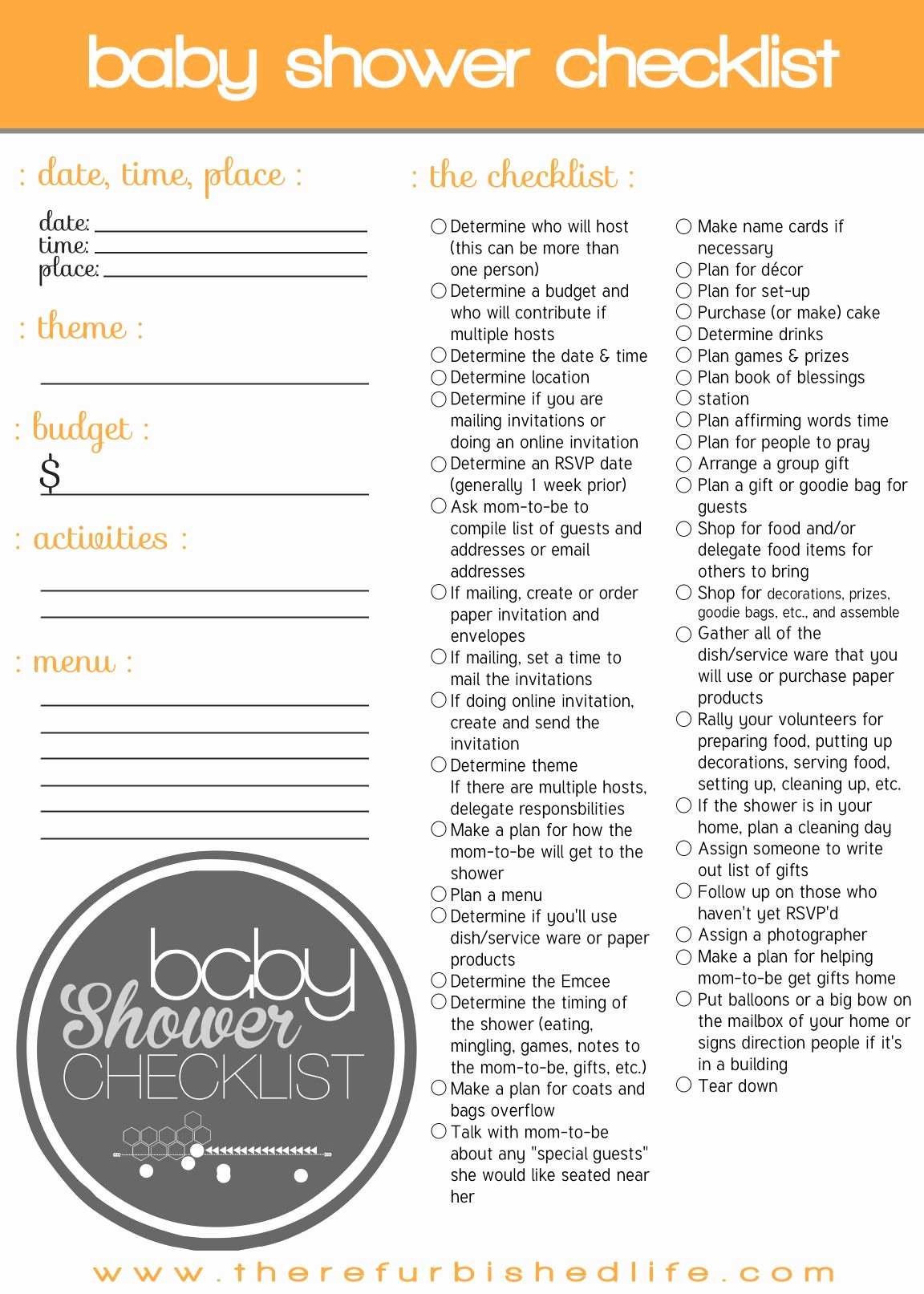 Baby Shower to Do List Unique 2 17 14 Shower Planning Checklist