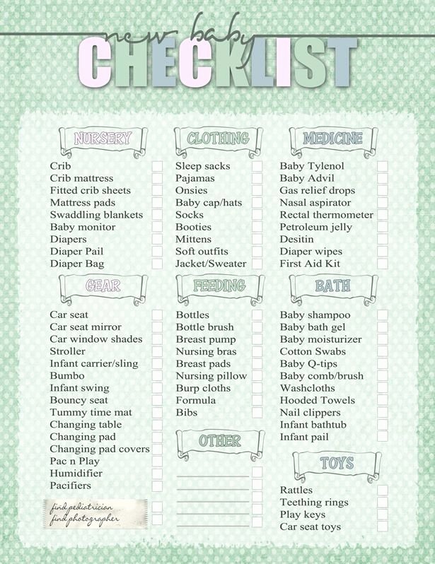 Baby Shower to Do List Unique 25 Best Ideas About New Baby Checklist On Pinterest