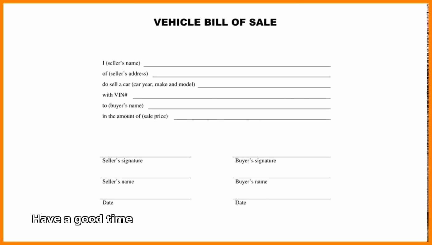 Basic Bill Of Sale Elegant Simple Bill Sale Template 2018