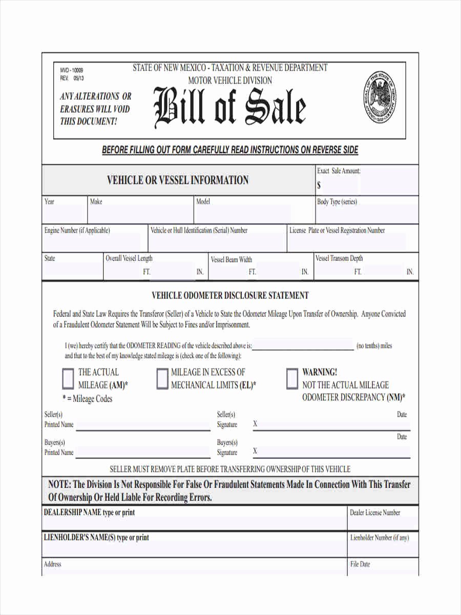 Basic Bill Of Sale Inspirational Free 7 Business Bill Of Sale forms In Samples Examples