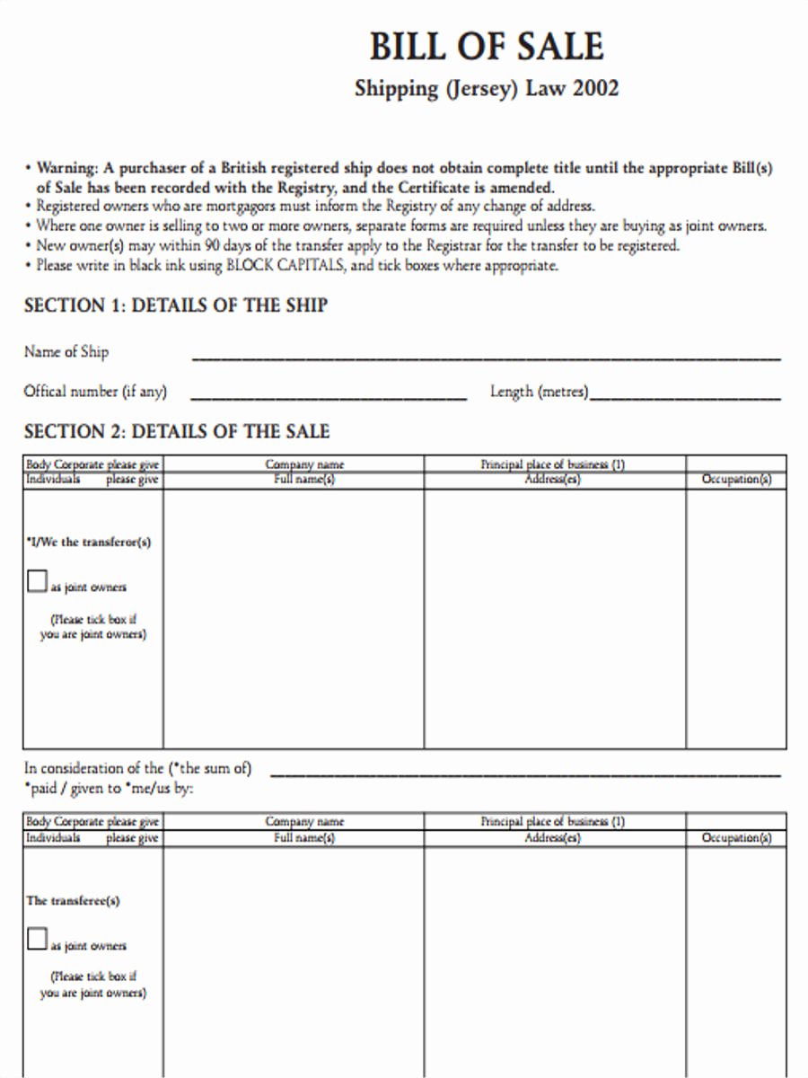 Basic Bill Of Sale Lovely 6 Business Bill Sale form Sample Free Sample