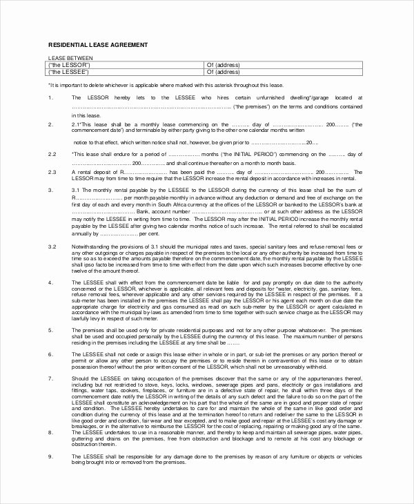 Basic Lease Agreement Template Luxury 20 Basic Lease Agreement Examples Word Pdf