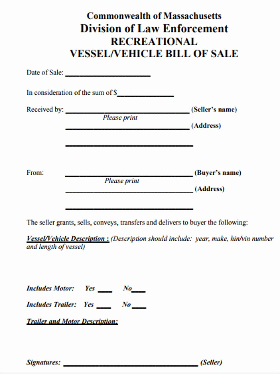 Bill Of Sale Trailer Luxury Trailer Bill Of Sale form 6 Free Documents In Word Pdf