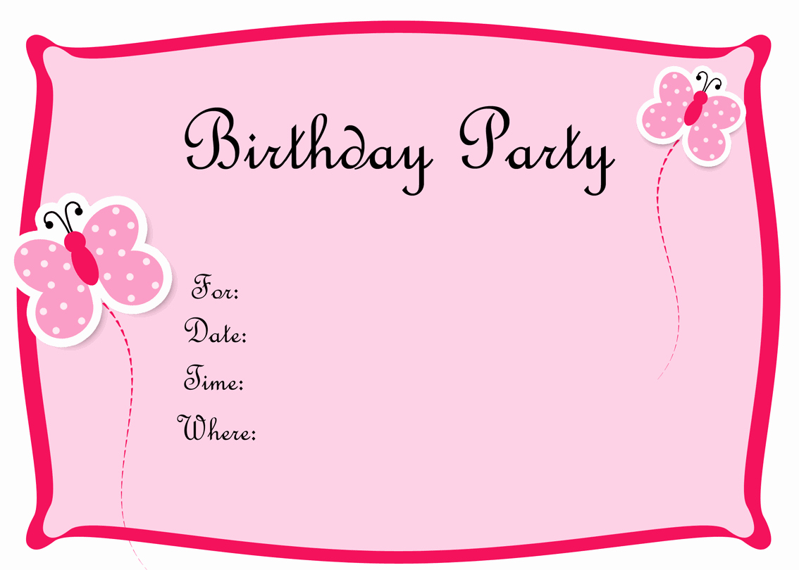 Birthday Invitation Templates Word Luxury Birthday Invite Template