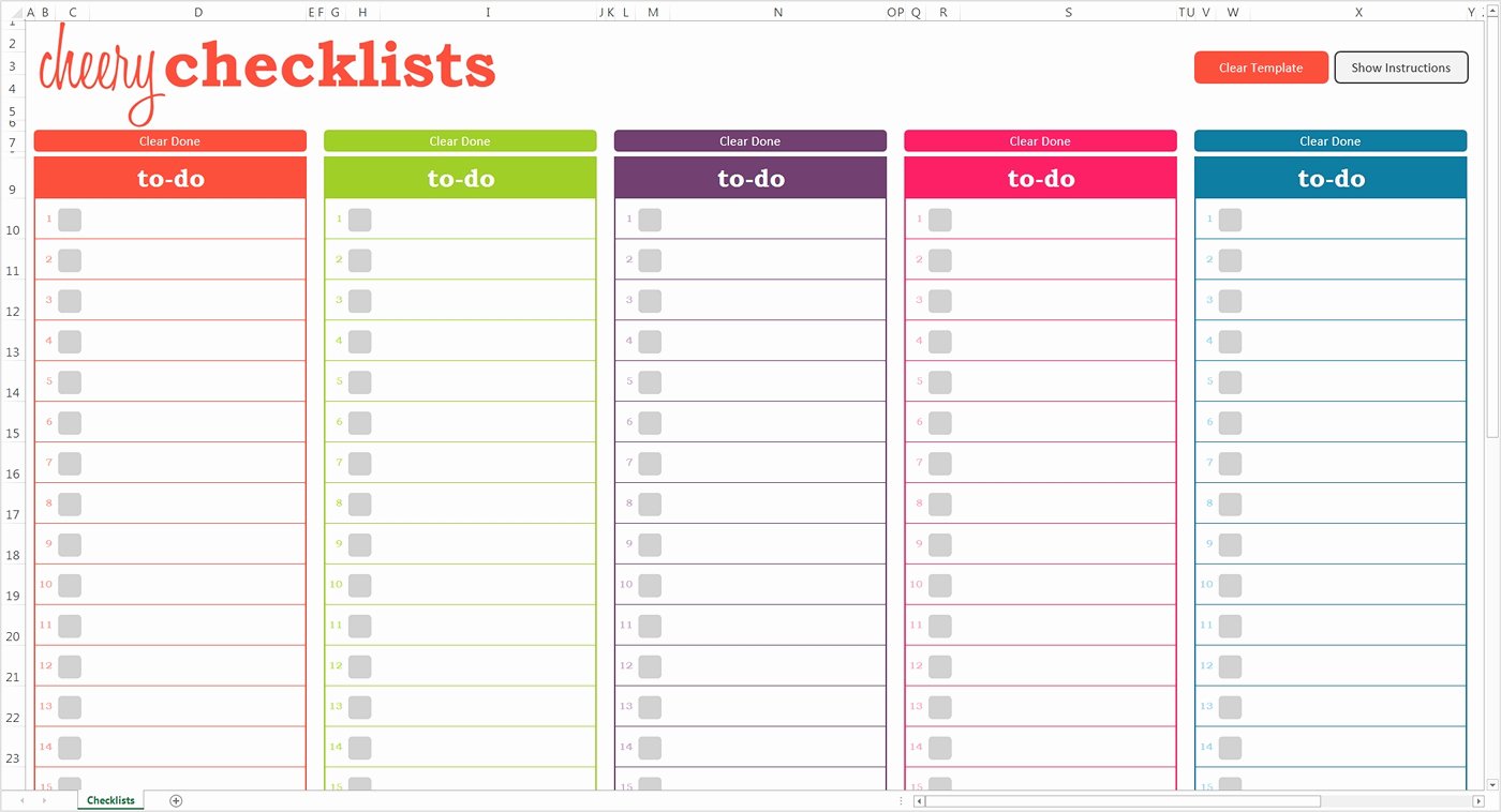 Blank Check Templates for Excel Lovely Blank Checklist Template Excel