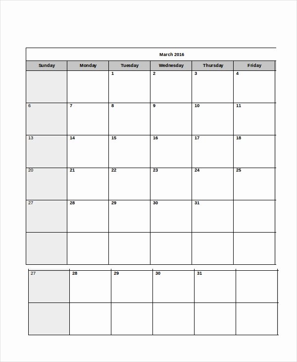 Blank Monthly Calendar Pdf Elegant Blank Calendar Template 11 Free Word Excel Pdf