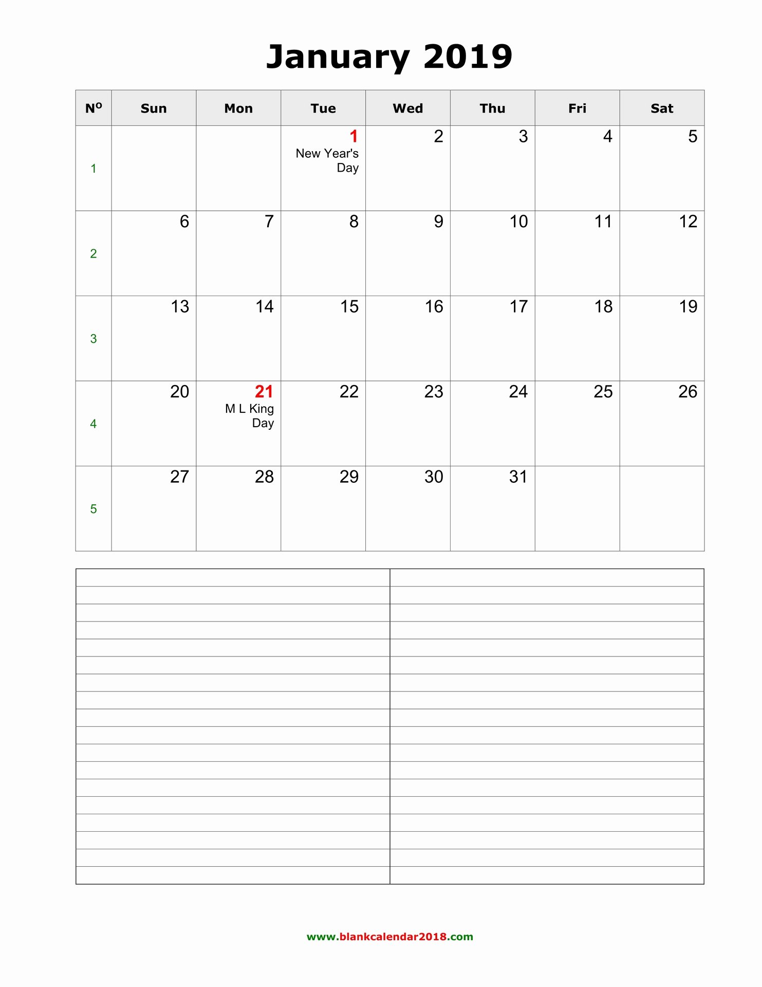 Blank Monthly Calendar Pdf New Blank Calendar 2019
