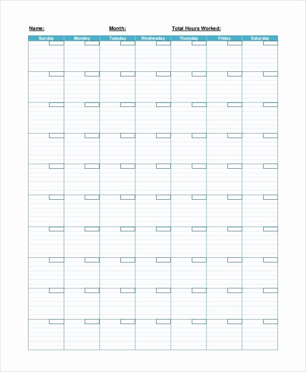 Blank Monthly Calendar Pdf New Sample Blank Monthly Calendar 8 Examples In Pdf Word