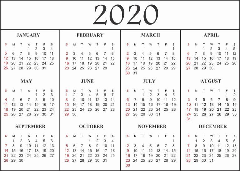 Blank Monthly Calendar Template Pdf Lovely Free Blank Printable Calendar 2020 Template In Pdf Excel