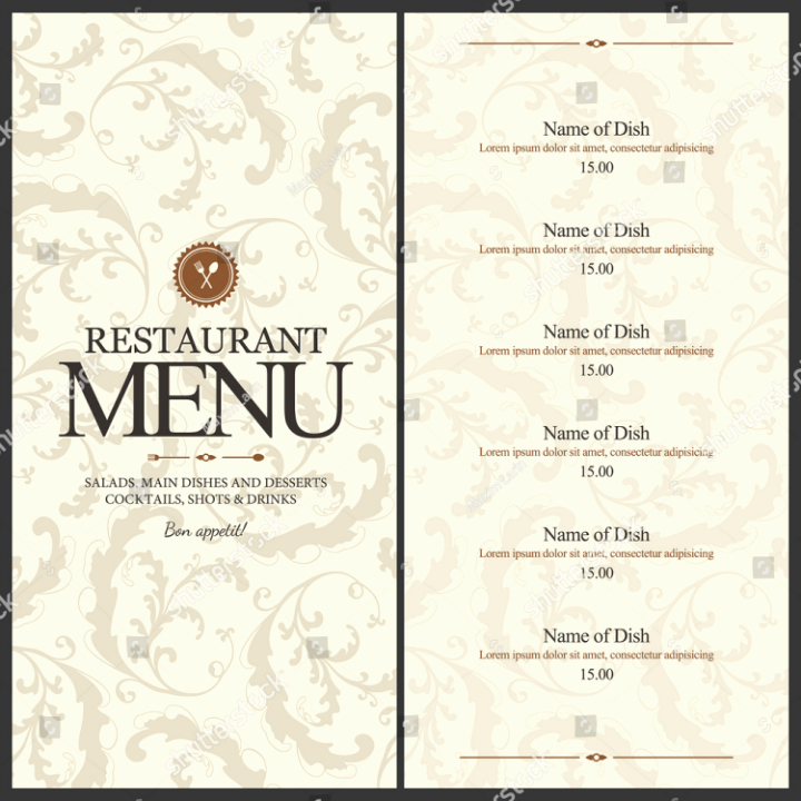 Blank Restaurant Menu Template Elegant 30 Blank Menu Templates Ai Psd Docs Pages
