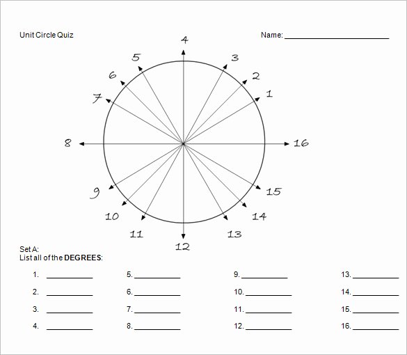 Blank Unit Circle Pdf Luxury Unit Circle Chart Template – 20 Free Word Pdf format
