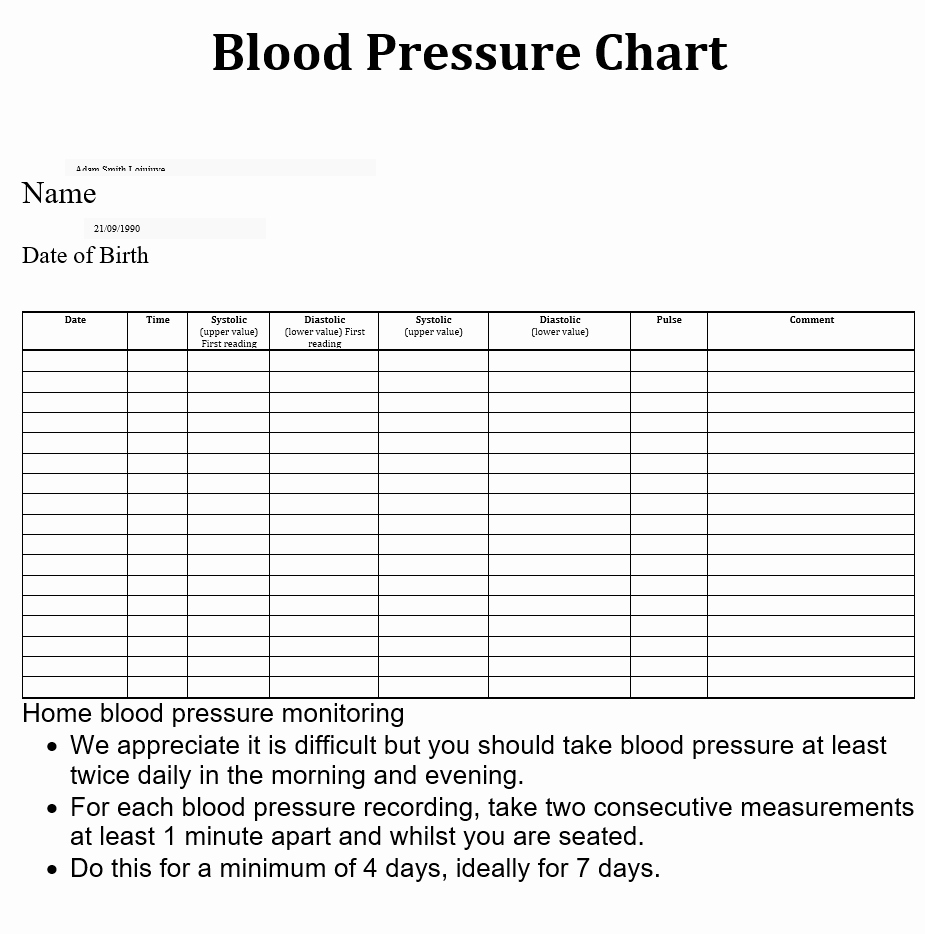 Blood Pressure Chart Pdf Awesome 19 Blood Pressure Chart Templates Easy to Use for Free