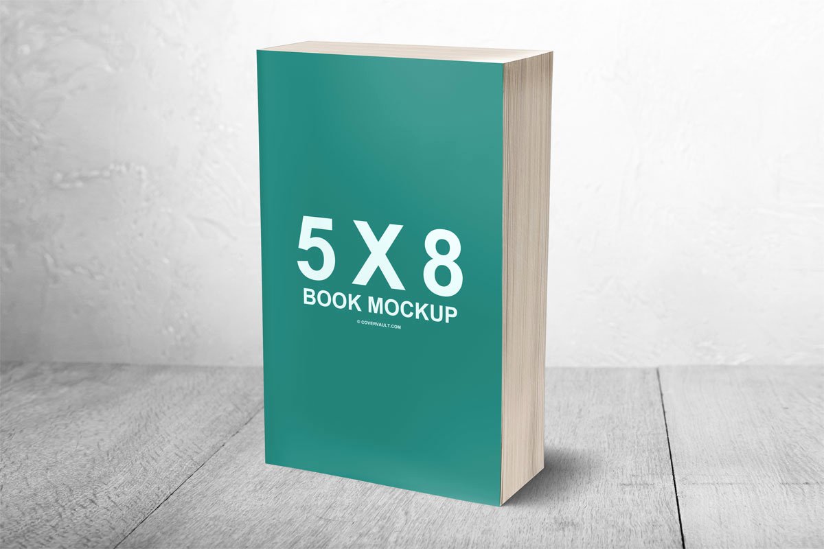 Book Cover Template Psd Luxury 5 X 8 Mass Market Paperback 3d Book Mockup Covervault