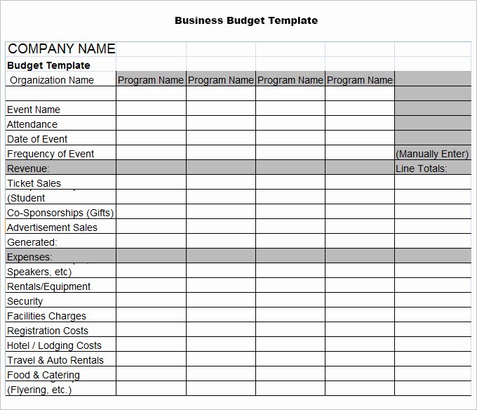 Business Budget Template Excel Beautiful 8 Business Bud Templates Word Excel Pdf