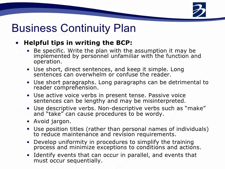 40 Business Continuity Plan Sample Desalas Template