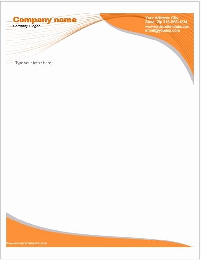 Business Letterhead Template Word New Business Letterhead Templates for Ms Word
