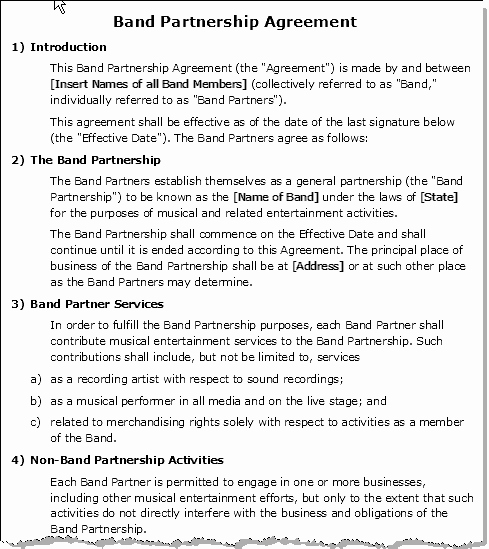 Business Partnership Agreement Template Unique Partnership Agreement Sample