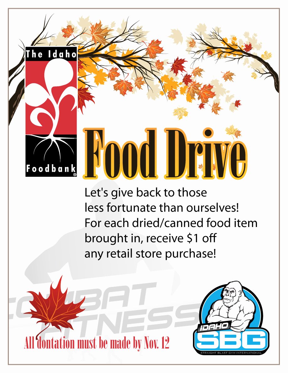Can Food Drive Flyer Lovely Bat Fitness