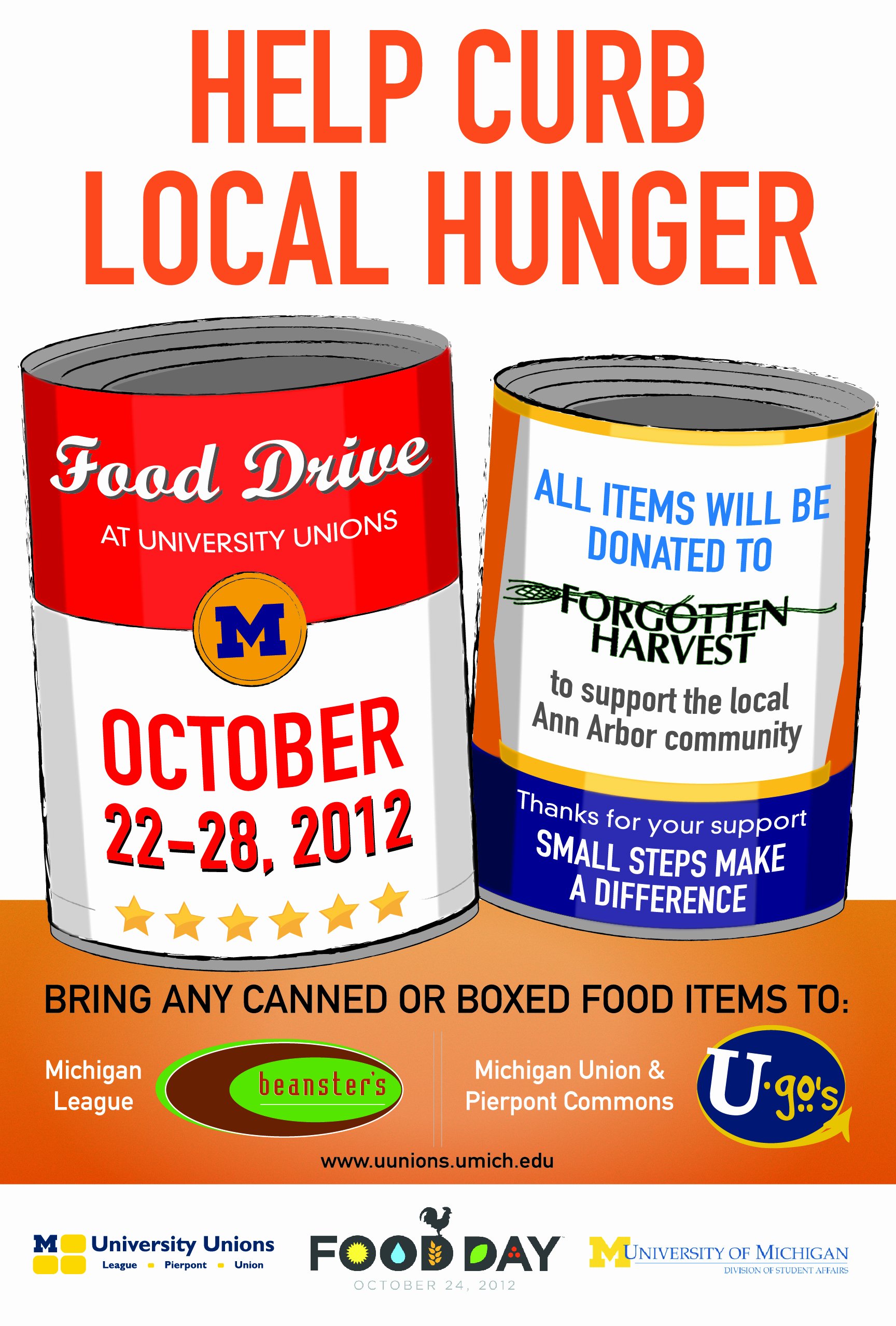 Canned Food Drive Flyer Awesome Celebrate Food Day Oct 22 26