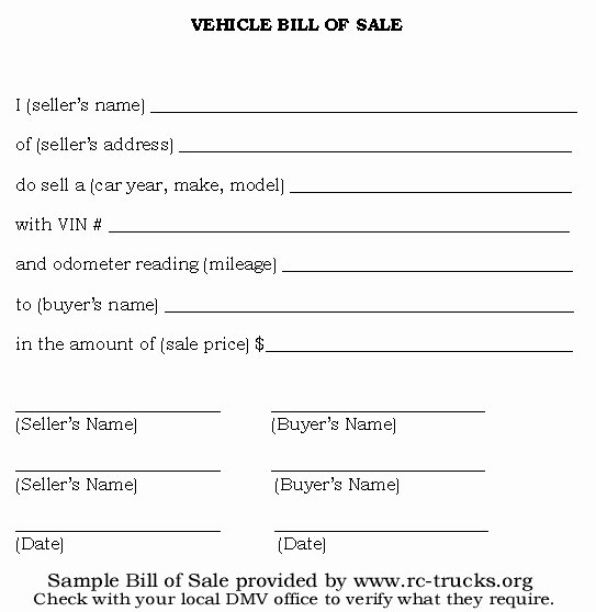 Car Bill Of Sale form Awesome Free Printable Vehicle Bill Of Sale Template form Generic