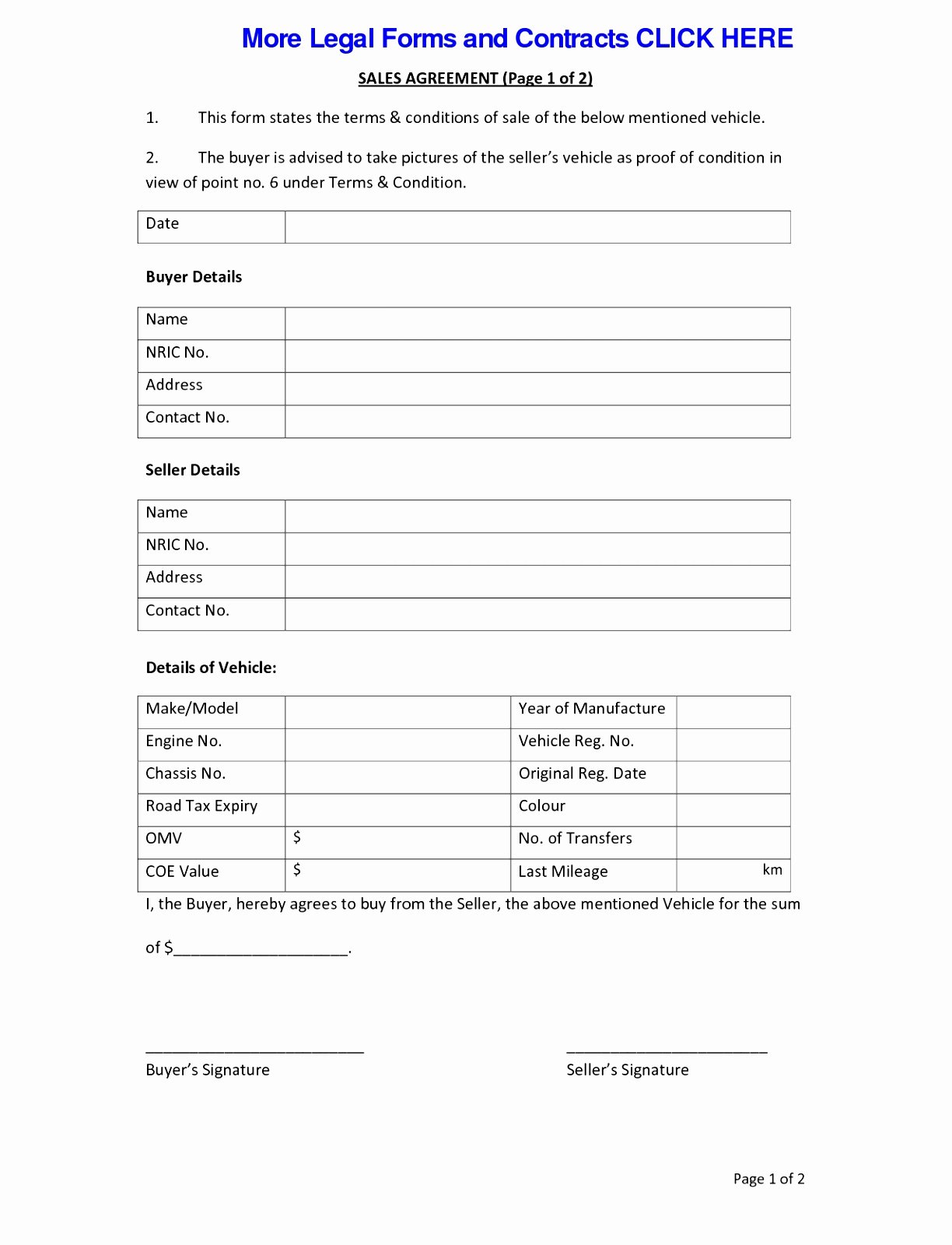 Car Sale Agreement Word Doc Best Of 6 Used Vehicle Sales Agreement Template Royri