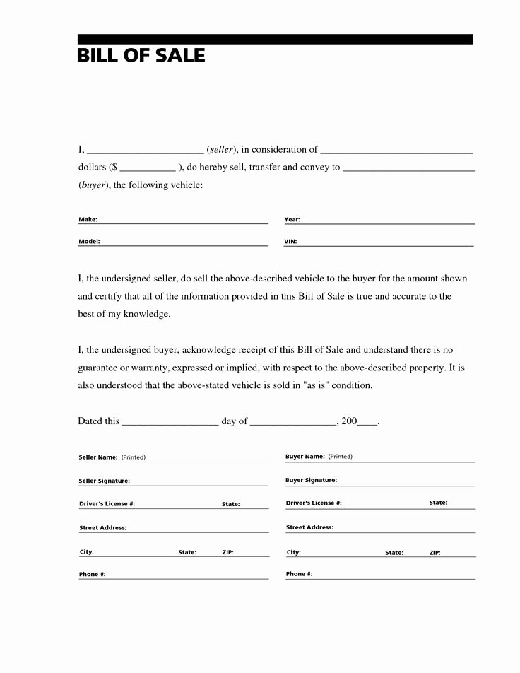Car Sale Agreement Word Doc Best Of Printable Sample Bill Of Sale Templates form