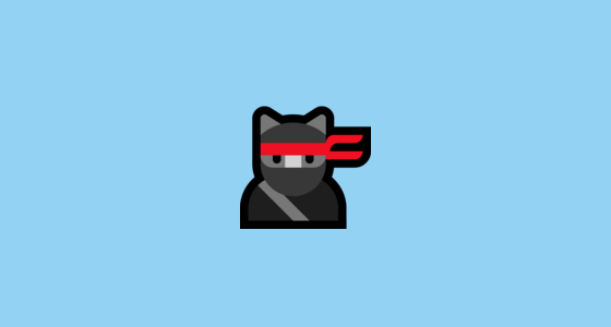 Cat Emoji Copy and Paste New Ninja Cat Emoji