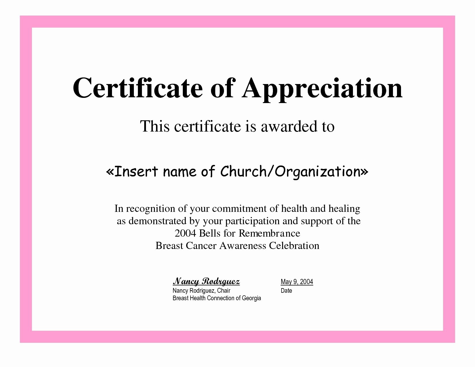 Certificate Of Appreciation Wording Unique Employee Appreciation Certificate Template Free
